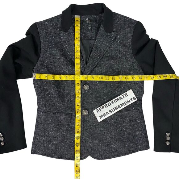 Jessica Simpson Blazer Womens 7/8 Black Colorblock Work Office Jacket Corpcore - Picture 10 of 16